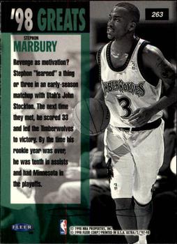 1997-98 Ultra #263 Stephon Marbury Back