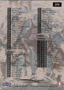 1997-98 Ultra #274 Checklist: 151-275 and Inserts Back