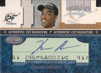 2001-02 Hoops Hot Prospects - Certified Cuts #CCKB Kwame Brown Front