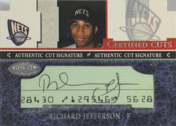 2001-02 Hoops Hot Prospects - Certified Cuts #CCRJ Richard Jefferson Front