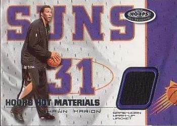 2001-02 Hoops Hot Prospects - Hoops Hot Materials #HMSM2 Shawn Marion Front