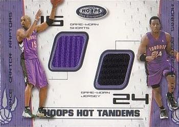 2001-02 Hoops Hot Prospects - Hoops Hot Tandems #VCMP Vince Carter / Morris Peterson Front