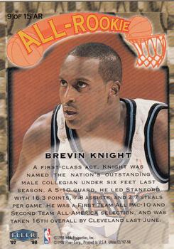 1997-98 Ultra - All-Rookie #9 AR Brevin Knight Back