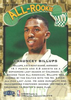 1997-98 Ultra - All-Rookie #5 AR Chauncey Billups Back