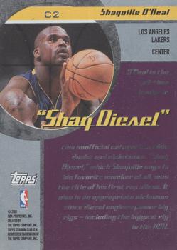 2001-02 Stadium Club - NBA Call Signs #C2 Shaquille O'Neal Back