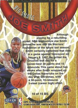1997-98 Ultra - Big Shots #10 BS Joe Smith Back