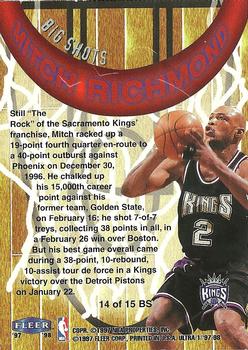 1997-98 Ultra - Big Shots #14 BS Mitch Richmond Back