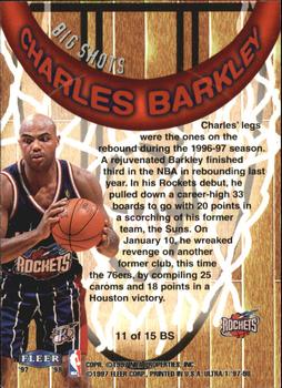 1997-98 Ultra - Big Shots #11 BS Charles Barkley Back