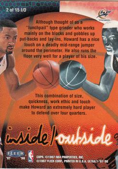 1997-98 Ultra - Inside/Outside #2 I/O Juwan Howard Back