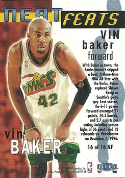 1997-98 Ultra - Neat Feats #16 NF Vin Baker Back