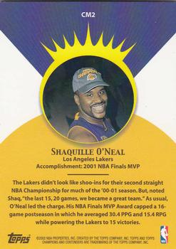 2001-02 Topps TCC - Crowning Moment #CM2 Shaquille O'Neal Back