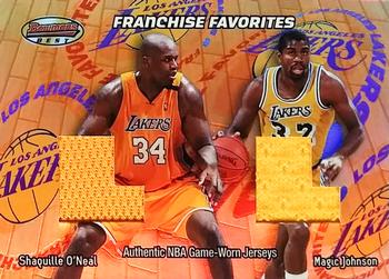 2001-02 Topps Xpectations - Bowman's Best #FF6 Shaquille O'Neal / Magic Johnson Front