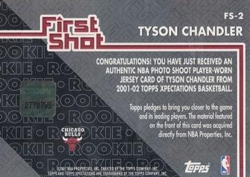 2001-02 Topps Xpectations - First Shot #FS-2 Tyson Chandler Back