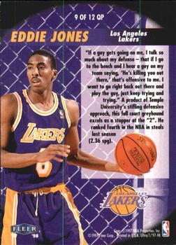 1997-98 Ultra - Quick Picks #9 QP Eddie Jones Back