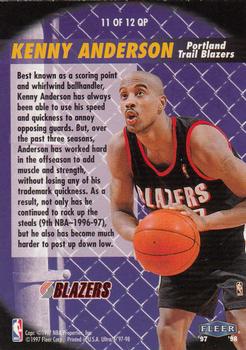 1997-98 Ultra - Quick Picks #11 QP Kenny Anderson Back