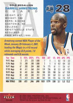 2001-02 Ultra - Gold Medallion #28 Darrell Armstrong Back