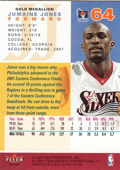 2001-02 Ultra - Gold Medallion #64 Jumaine Jones Back