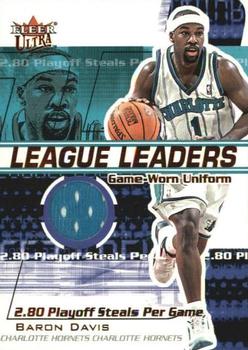 2001-02 Ultra - League Leaders Game Worn #NNO Baron Davis Front