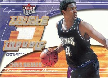 2001-02 Ultra - Triple Double Trouble Game Worn #NNO Chris Webber Front