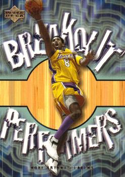 2001-02 Upper Deck - Breakout Performers #BP8 Kobe Bryant Front
