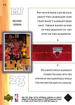 2001-02 Upper Deck - UD Class #C1 Michael Jordan Back