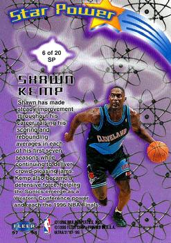 1997-98 Ultra - Star Power #6 SP Shawn Kemp Back