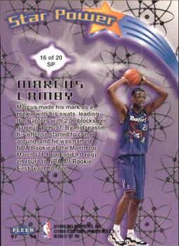 1997-98 Ultra - Star Power #16 SP Marcus Camby Back