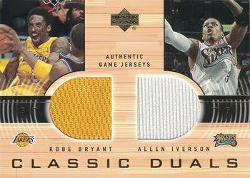 2001-02 Upper Deck - Classic Duals Jerseys #KB/AI Kobe Bryant / Allen Iverson Front