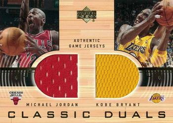 2001-02 Upper Deck - Classic Duals Jerseys #MJ/KB Michael Jordan / Kobe Bryant Front