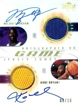 2001-02 Upper Deck - Autographed UD Game Jersey Combos #MJ/KB Michael Jordan / Kobe Bryant Front