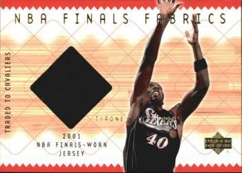 2001-02 Upper Deck - NBA Finals Fabrics #TH-F Tyrone Hill Front