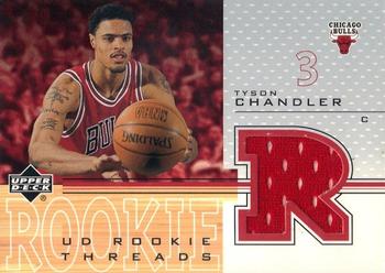 2001-02 Upper Deck - UD Rookie Threads Jerseys #TC-T Tyson Chandler Front