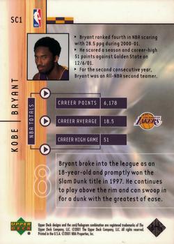 2001-02 Upper Deck - Slam Center #SC1 Kobe Bryant Back