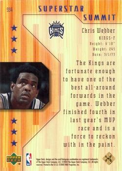 2001-02 Upper Deck - Superstar Summit #SS4 Chris Webber Back