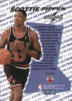 1997-98 Ultra - Ultrabilities Starter #9 S Scottie Pippen Back