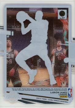 2020-21 Clearly Donruss #49 LeBron James Back