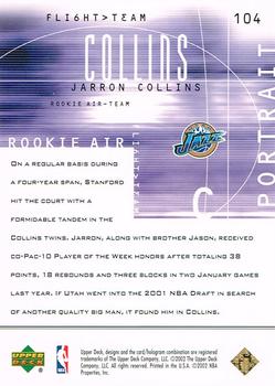 2001-02 Upper Deck Flight Team - High Class Gold #104a Jarron Collins Back