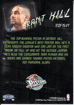 1997-98 Ultra - View to a Thrill #11 VT Grant Hill Back