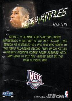 1997-98 Ultra - View to a Thrill #12 VT Kerry Kittles Back