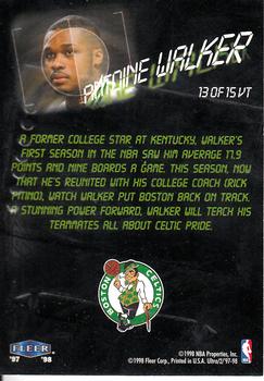 1997-98 Ultra - View to a Thrill #13 VT Antoine Walker Back