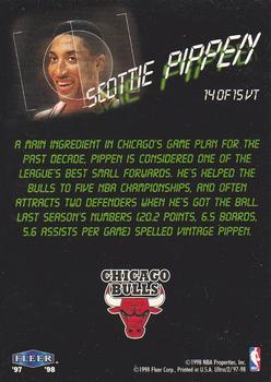 1997-98 Ultra - View to a Thrill #14 VT Scottie Pippen Back