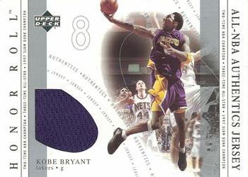 2001-02 Upper Deck Honor Roll - All-NBA Authentic Jerseys #KB Kobe Bryant Front