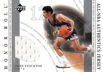 2001-02 Upper Deck Honor Roll - All-NBA Authentic Jerseys #JS John Stockton Front