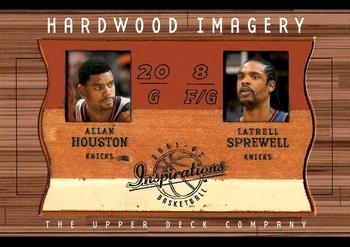 2001-02 Upper Deck Inspirations - Hardwood Imagery Combo #AH/LS Latrell Sprewell / Allan Houston Front