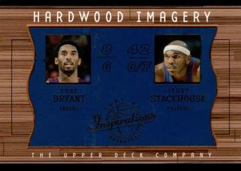 2001-02 Upper Deck Inspirations - Hardwood Imagery Combo #KB/JS Jerry Stackhouse / Kobe Bryant Front