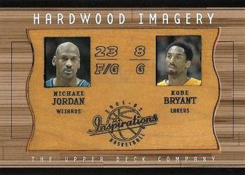 2001-02 Upper Deck Inspirations - Hardwood Imagery Combo #MJ/KB Michael Jordan / Kobe Bryant Front
