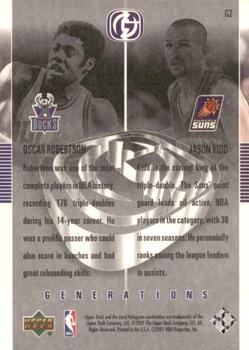 2000-01 Upper Deck Legends - Generations #G2 Oscar Robertson / Jason Kidd Back