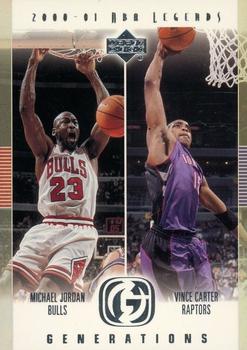2000-01 Upper Deck Legends - Generations #G9 Michael Jordan / Vince Carter Front