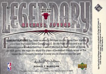 2000-01 Upper Deck Legends - Legendary Floor #MJ-F Michael Jordan Back