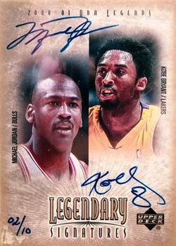 2000-01 Upper Deck Legends - Legendary Signatures #MJ-KB Michael Jordan / Kobe Bryant Front